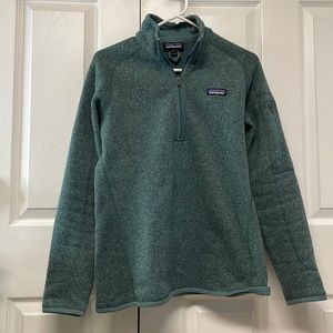 Patagonia Better Sweater Quarter-Zip Fleece Pullover - Women's M teal